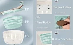 4.2 Quarts Salad Spinner Large Dryer Lettuce Spinner ABS,BPA Free Clips Easy To Clean Wash Dry Vegetable Fruit Veggie Pasta Fries Bowl Drain Colander Secure Lid Lock Rotary Handle Quick Prepping 4L 8 4.2 Quarts Salad Spinner Large Dryer Lettuce Spinner ABS,BPA Free Clips Easy To Clean Wash Dry Vegetable Fruit Veggie Pasta Fries Bowl Drain Colander Secure Lid Lock Rotary Handle Quick Prepping 4L -Peugeot Shop 41okJQ4etqL