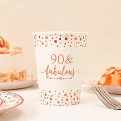 Rose Gold Foil 90 Fabulous Napkins Plates Cups Set For Women 90th Birthday Party Decorations Supplies, Disposable Tableware Set Of 24 (9" Plates, 7" Plates, Luncheon Napkins, 9oz Cups) 5 Rose Gold Foil 90 Fabulous Napkins Plates Cups Set For Women 90th Birthday Party Decorations Supplies, Disposable Tableware Set Of 24 (9" Plates, 7" Plates, Luncheon Napkins, 9oz Cups) -Peugeot Shop 41okNvbGVeL