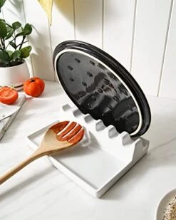 Eramic Spoon Rest For Stove Top, Spoon And Lid Rest For Kitchen Counter, Spoon Holder With Drip Pad For Multiple Utensils, Heat-Resistant, Housewarming Gift - 9 Inch, Set Of 1, White 8 Eramic Spoon Rest For Stove Top, Spoon And Lid Rest For Kitchen Counter, Spoon Holder With Drip Pad For Multiple Utensils, Heat-Resistant, Housewarming Gift - 9 Inch, Set Of 1, White -Peugeot Shop 41orIubkpTL