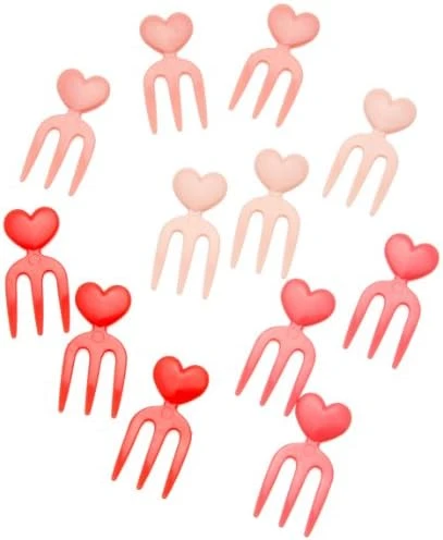 Food Picks For Bento Boxes, Pink And Red Hearts 3 Food Picks For Bento Boxes, Pink And Red Hearts - Image 3