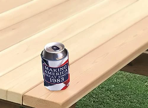 40th Birthday Making America Great Since 1983 40th Birthday Gag Gifts For Birthday Party 2 Pack Can Coolie Drink Coolers Coolies USA Flag 5 40th Birthday Making America Great Since 1983 40th Birthday Gag Gifts For Birthday Party 2 Pack Can Coolie Drink Coolers Coolies USA Flag - Image 5
