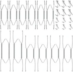 12 Pieces Plate Hangers 6, 8, 10 Inches Wall Invisible Plate Hangers Stainless Decorative Wire Plate Hangers With 12 Pieces Hangers Hook With Nails For Decorative Plates (Silver) 13 12 Pieces Plate Hangers 6, 8, 10 Inches Wall Invisible Plate Hangers Stainless Decorative Wire Plate Hangers With 12 Pieces Hangers Hook With Nails For Decorative Plates (Silver) -Peugeot Shop 41p8PEhy L. AC
