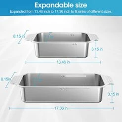 Collapsible Colander Strainer, Food Grade 304 Stainless Steel Over Sink Strainer, Big Collapsible Strainer, Easy To Wash Vegetables And Fruits, Drain Cooked Pasta And Dry Dishes 8 Collapsible Colander Strainer, Food Grade 304 Stainless Steel Over Sink Strainer, Big Collapsible Strainer, Easy To Wash Vegetables And Fruits, Drain Cooked Pasta And Dry Dishes -Peugeot Shop 41pEZgRMDDL