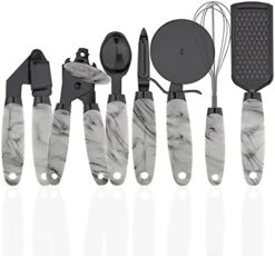 Ith COLOR 7 Pc Kitchen Gadget Set Copper Coated Stainless Steel Utensils With Soft Touch White Handles -Peugeot Shop 41pIVz4EJ1S. AC