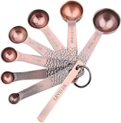 Measuring Cups And Spoons Set, Copper Measuring Cups And Spoons Set, Stainless Steel Measuring Cups And Spoons, Copper Plated Measuring Cups Spoons, 6 Measurer Cups, 7 Measurement Spoons -Peugeot Shop 41pKZWwb9TS. AC
