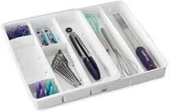 Expandable Utensil Tray DrawerFit Organizer, White. -Peugeot Shop 41pO7je6UyL. AC