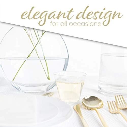 9 Oz Disposable Plastic Party Cups,Old Fashioned Designed Tumblers, 100 Count, Crystal Clear 5 9 Oz Disposable Plastic Party Cups,Old Fashioned Designed Tumblers, 100 Count, Crystal Clear - Image 5