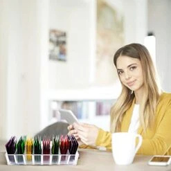 Tea Bag Storage Organizer, Kitchen Pantry, Cabinet, Countertop Food Drawer Holder Bin Caddy - For Coffee| Sugar Packet| Beverage Bags| Sweeter| Ketchup| Spice Pouches| Dressing Mixes. 2 Pack(Box Only) -Peugeot Shop 41pSOqtmERL