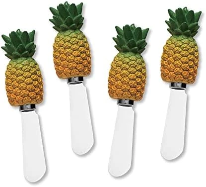 Cheese And Butter Spreader Knives 4-Piece Hand Painted Resin Handle With Stainless Steel Blade Multipurpose Cheese Spreader Set (Blueberry) 15 Cheese And Butter Spreader Knives 4-Piece Hand Painted Resin Handle With Stainless Steel Blade Multipurpose Cheese Spreader Set (Blueberry) - Image 15