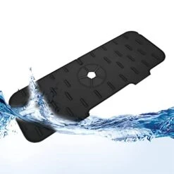 Silicone Faucet Mat,Silicone Faucet Handle Drip Catcher Tray,Faucet Absorbent Mat,Faucet Absorbent Mat Sink Draining Pad Behind Faucet For Kitchen,Bathroom Countertop Protect(Pink) -Peugeot Shop 41pTRey4dRL