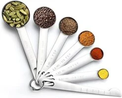 Measuring Spoons, AOOSY 6 Piece Measuring Spoons Set Stainless Steel Round Heavy Duty Mirror Polished 1/8 TSP, 1/4 TSP, 1/2 TSP, 1 TSP, 1/2 TBSP & 1 TBSP Measuring Spoon For Baking Food Cooking -Peugeot Shop 41pUPAAEi3L. AC