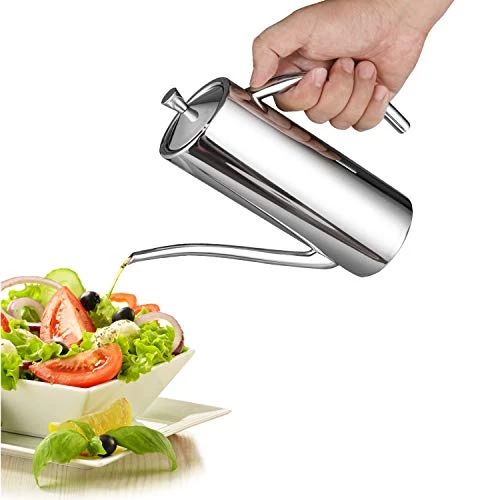 Olive Oil Dispenser SUS304 Stainless Steel Cooking Kitchen No Drip Oil Can Vinegar Container, 24oz/700ml 6 Olive Oil Dispenser SUS304 Stainless Steel Cooking Kitchen No Drip Oil Can Vinegar Container, 24oz/700ml - Image 6