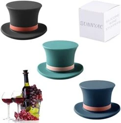 Wine Stoppers, Funny And Reusable Silicone Bottle Caps, Decorative Wine Sealer Preserver Accessory Set For Christmas Holiday, Pack Of 3 (Multicolored) -Peugeot Shop 41pwua6J4fL. AC