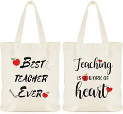 Frienda 2 Pcs Teacher Tote Bags Canvas Teacher Appreciation Bags For Women Reusable Teacher Gift Bag For School Supplies 21 Frienda 2 Pcs Teacher Tote Bags Canvas Teacher Appreciation Bags For Women Reusable Teacher Gift Bag For School Supplies -Peugeot Shop 41q22sWn9GL. AC