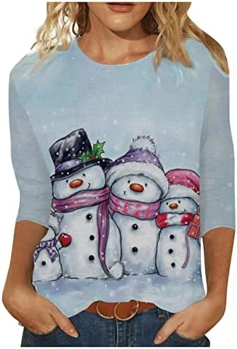 Womens Causal Loose Crewneck Fall Crew Neck Christmas Print Long Sleeve Sweatshirts Loose Tops Pullover Top Streetwear 5 Womens Causal Loose Crewneck Fall Crew Neck Christmas Print Long Sleeve Sweatshirts Loose Tops Pullover Top Streetwear - Image 5