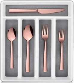 20-Piece Black Silverware Set With Tray, Stainless Steel Square Flatware Cutlery Set For 4, Black Eating Utensils For Home Restaurant, Dishwasher Safe, Mirror Finished -Peugeot Shop 41qBEzMbSdL. AC