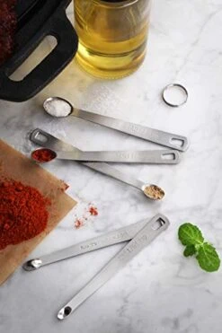 42924 Stainless Steel Measuring Spoons Set, Mini -Peugeot Shop 41qEoXoQqnL