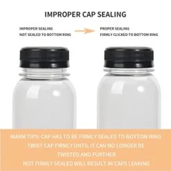 24 Pack 12OZ Plastic Juice Bottles With Caps, OAMCEG Juicer Juicing Bottles For Fridge, Reusable Smoothie Bottles, Empty Clear Bulk Beverage Containers With Black Tamper Evident Lids (Round, 12oz) -Peugeot Shop 41qHQP1HbqL