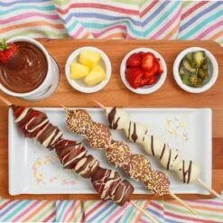 Natural Bamboo Skewers For BBQ,Appetizers,and More - Wooden Sticks For Grilling,Ideal For Appetizers,Cake Decoration,Cheese,Cocktail, Marshmallow 200 Count Pack -Peugeot Shop 41qIsUTmxfL