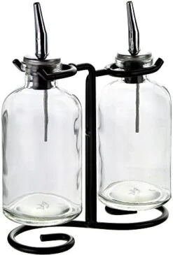 Apothecary Double Oil & Vinegar Glass Cruet Set W/ Stand, 8 Oz * 2, Clear, 1 Piece 7 Apothecary Double Oil & Vinegar Glass Cruet Set W/ Stand, 8 Oz * 2, Clear, 1 Piece -Peugeot Shop 41qNMMhIKWL. AC