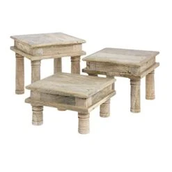 ® Buffet Riser Square Mango Wood Table Riser - 8 2/3"L X 8 2/3"W X 5"H -Peugeot Shop 41qS9ktExbL