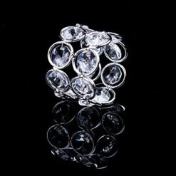 Set Of 8pcs Sparkly Napkin Rings Crystal Table Dinner Napkin Holders For Wedding Centerpieces Party Special Occasions Festival Decoration -Peugeot Shop 41qUCxdmy4L