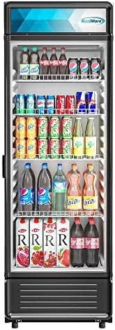 - MDR-2GD-35C 45" Commercial Glass 2 Door Display Refrigerator Merchandiser - Upright Beverage Cooler With LED Lighting - 35 Cu. Ft, Black 6 - MDR-2GD-35C 45" Commercial Glass 2 Door Display Refrigerator Merchandiser - Upright Beverage Cooler With LED Lighting - 35 Cu. Ft, Black - Image 6