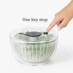 HEIMP Dryer Easy To Use Salad Spinner With Bowl, Colander And Built In Draining System For Fresh, Crisp, Clean Salad And Produce, Large 5.88L Kitchen Slicer -Peugeot Shop 41qUqNdBOtL