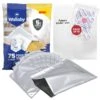 75x Wallaby 1-Gallon Mylar Bag Bundle - (5 Mil - 10" X 14") Mylar Bags, 80x 400cc Oxygen Absorbers, 80x Labels - Heat Sealable, Food Safe, & Reliable Long Term-Food Storage Solutions - Silver