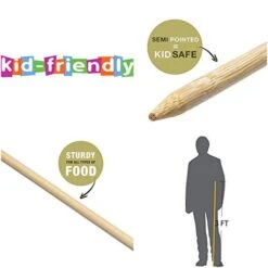 Kumbaya Marshmallow Roasting Sticks Premium Bamboo Extra Long 36 Inches 5MM Thick Heavy Duty Wooden Skewers Perfect For Smores Hot Dogs Kebab Campfire Fire Pit Camping Cooking 110 Pieces Safe -Peugeot Shop 41qc9R8eiKL