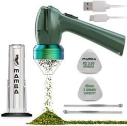 V2-55 Electric Herb Grinder, USB Rechargeable Automatic Grinder Fast Mill With Aluminum Alloy Head, Includes Herb And Spices Holding System (Black) 16 V2-55 Electric Herb Grinder, USB Rechargeable Automatic Grinder Fast Mill With Aluminum Alloy Head, Includes Herb And Spices Holding System (Black) -Peugeot Shop 41qmVpXF8aL. AC