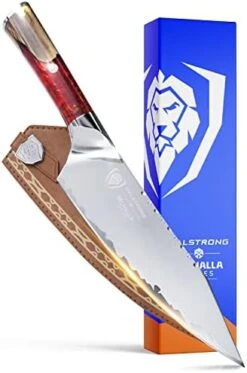 Chef Knife - 8 Inch - Valhalla Series - Premium 9CR18MOV HC Steel - Celestial Resin & Wood Handle - Razor Sharp Kitchen Knife - Professional Use - W/Leather Sheath -Peugeot Shop 41qrxy0kZNL. AC