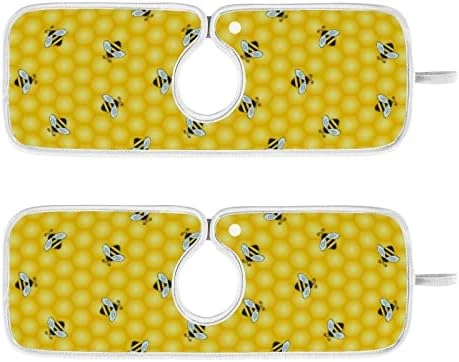 Beautiful Flower 2 PCS Faucet Absorbent Mat, Kitchen Faucet Sink Splash Guard, Polyester Material Faucet Splash Catcher, Water Absorbent Mat Behind Faucet, Faucet Mat For Kitchen Sink Machine Washable 10 Beautiful Flower 2 PCS Faucet Absorbent Mat, Kitchen Faucet Sink Splash Guard, Polyester Material Faucet Splash Catcher, Water Absorbent Mat Behind Faucet, Faucet Mat For Kitchen Sink Machine Washable - Image 10