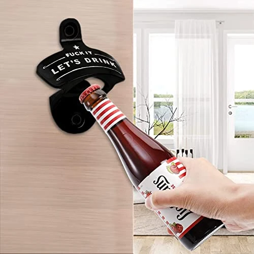 Bottle Opener Wall Mounted, Christmas Funny Wall Mount Bottle Opener For Men Dad Beer Lovers,Novelty Birthday Fathers Day With Mounting Screws Wall Anchors(1 Pack) 5 Bottle Opener Wall Mounted, Christmas Funny Wall Mount Bottle Opener For Men Dad Beer Lovers,Novelty Birthday Fathers Day With Mounting Screws Wall Anchors(1 Pack) - Image 5