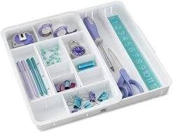 Expandable Utensil Tray DrawerFit Organizer, White. -Peugeot Shop 41qzOlKzH0L. AC