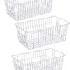 Wire Storage Basket Freezer Organizer Bins Metal Wire Baskets Wire Organizer Storage Baskets For Kitchen, Cabinets, Pantry, Freezer, BathroomSet Of 3