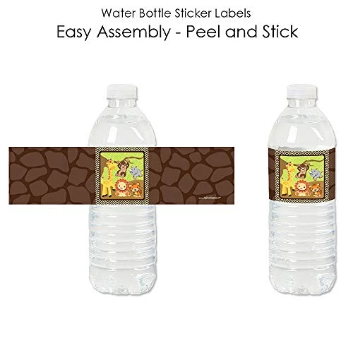 Funfari - Fun Safari Jungle - Baby Shower Or Birthday Party Water Bottle Sticker Labels - Set Of 20 2 Funfari - Fun Safari Jungle - Baby Shower Or Birthday Party Water Bottle Sticker Labels - Set Of 20 - Image 2