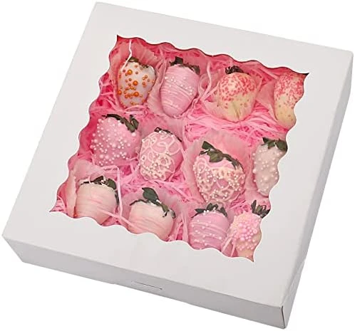 20-Pack Pie Boxes 12" x 12" x 2.5", Bakery Boxes With Window, White Cookie Boxes, Auto-Popup Treat Boxes For Pies, Muffins, Donuts And Pastries 8 20-Pack Pie Boxes 12" x 12" x 2.5", Bakery Boxes With Window, White Cookie Boxes, Auto-Popup Treat Boxes For Pies, Muffins, Donuts And Pastries - Image 8