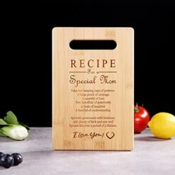 Unique Birthday Gifts For Mom Bamboo Cutting Board Engraved Kitchen Christmas Gifts(M5) -Peugeot Shop 41rAlQmXw8L