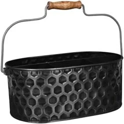 Utensil Caddy,Galvanized Bucket,Galvanized Utensil Holder,Silverware Caddy,Metal Caddy,Outdoor Utensil Caddy,Tin Utensil Holder,Utensil Caddy For Parties,Picnic Caddy,Farmhouse Utensil -White Natural -Peugeot Shop 41rCsvimWzL. AC