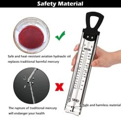 2 Pack Candy Thermometer With Pot Clip, Sugar Syrup Jam Jelly Oil Deep Fry Thermometer With Hanging Hook, Stainless Steel Thermometer Kitchen Cooking Thermometer For Food 10 2 Pack Candy Thermometer With Pot Clip, Sugar Syrup Jam Jelly Oil Deep Fry Thermometer With Hanging Hook, Stainless Steel Thermometer Kitchen Cooking Thermometer For Food -Peugeot Shop 41rJapG6zML
