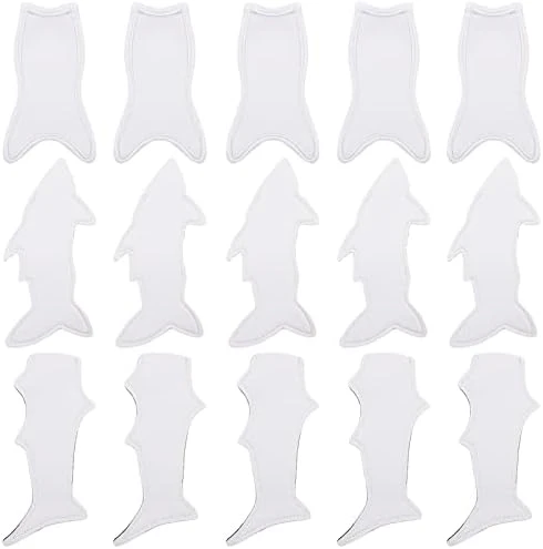 15 Pieces Reusable Popsicle Holders Popsicle Bags Freezer Ice Pop Sleeves Antifreezing Ice Pop Holders, White Fish Style 8 15 Pieces Reusable Popsicle Holders Popsicle Bags Freezer Ice Pop Sleeves Antifreezing Ice Pop Holders, White Fish Style - Image 8