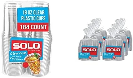 Solo Cup Company Clear Recycled Plastic Party Cups, 18 Oz, 184 Count 8 Solo Cup Company Clear Recycled Plastic Party Cups, 18 Oz, 184 Count - Image 8