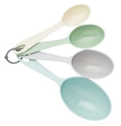 KitchenCraft Scoop-Shaped Plastic Measuring Cups - 'Classics' Colours (Set Of 4)