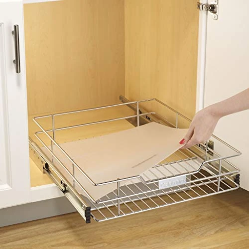 CUISINART 17" Sliding Cabinet Organizer, Chrome Finish 2 CUISINART 17" Sliding Cabinet Organizer, Chrome Finish - Image 2