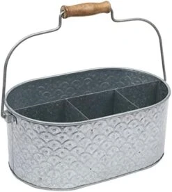 Utensil Caddy,Galvanized Bucket,Galvanized Utensil Holder,Silverware Caddy,Metal Caddy,Outdoor Utensil Caddy,Tin Utensil Holder,Utensil Caddy For Parties,Picnic Caddy,Farmhouse Utensil -White Natural -Peugeot Shop 41rRWxopUlL. AC