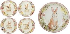 Easter Garden 8.5" Dessert/Salad Plate, Set Of 4 Assorted Designs, Multicolored -Peugeot Shop 41rSm0SAnWL. AC
