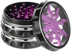 2.5" Hand Crank Aluminium Grinder With Clear Top, Black And Purple, Best Gift -Peugeot Shop 41rTaWCcRxL. AC