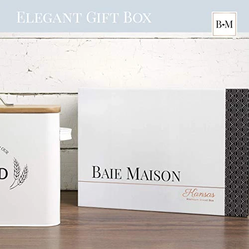 Extra Large White Farmhouse Bread Box For Kitchen Countertop - Breadbox Holder Fits 2+ Loaves - Bread Storage Container Bin - Rustic Bread Keeper Vintage Metal Kitchen Decor For Counter 5 Extra Large White Farmhouse Bread Box For Kitchen Countertop - Breadbox Holder Fits 2+ Loaves - Bread Storage Container Bin - Rustic Bread Keeper Vintage Metal Kitchen Decor For Counter - Image 5