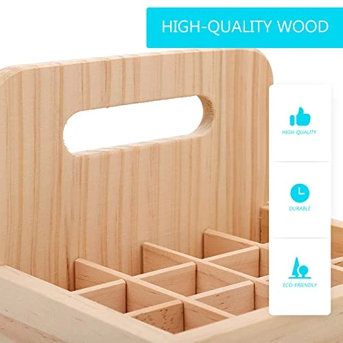 Essential Oil Holder Essential Oils Storage Box Case 21 Slots Wooden Essential Oil Organizer Bottle Storage Rack Holder Cosmetic Organizer Rack Shelf With Handle Essential Oils Holder 3 Essential Oil Holder Essential Oils Storage Box Case 21 Slots Wooden Essential Oil Organizer Bottle Storage Rack Holder Cosmetic Organizer Rack Shelf With Handle Essential Oils Holder - Image 3